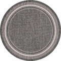 Outdoor Border Area Rug 5 ft 3 in Round - Bordered Elegance