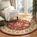 SAFAVIEH Lyndhurst 6ft Round Red Ivory Rug - Traditional, Non-Shedding