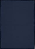Town Square Navy Blue 5 ft x 7 ft Non Slip Area Rug - Durable Texture