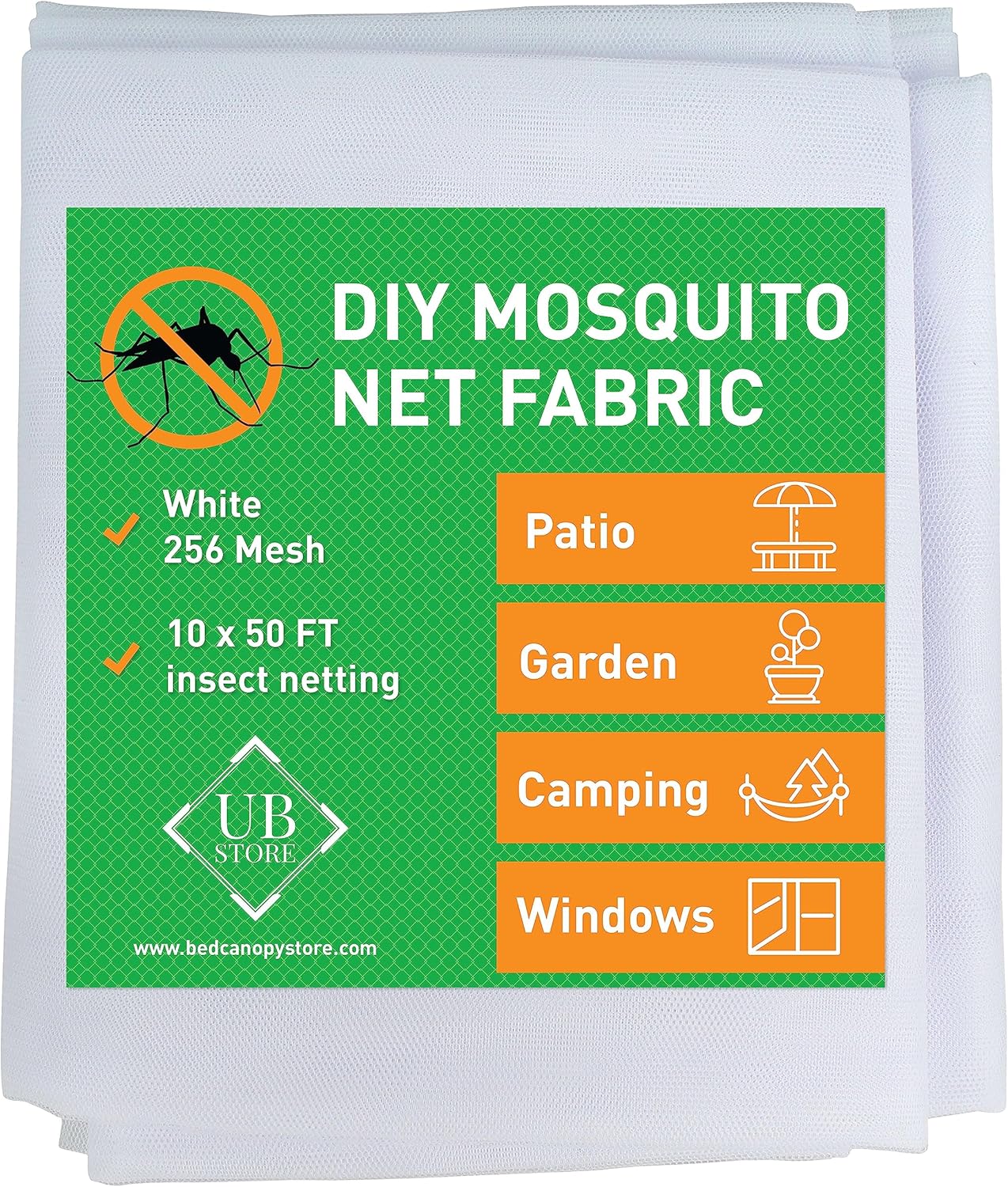 10x50 FT White Garden Netting for Plants and Insect Protection