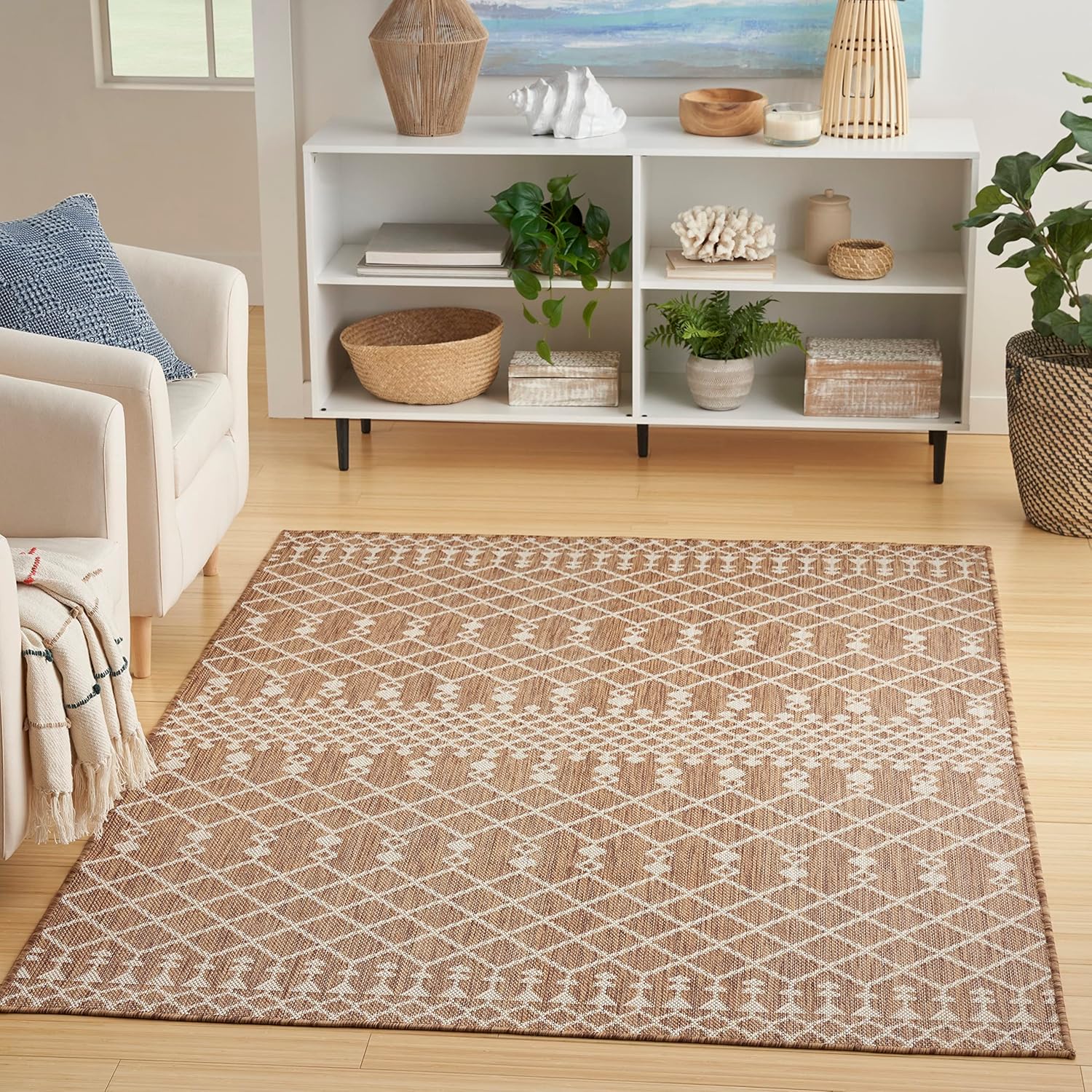 Nourison Home Positano 4ft x 6ft Beige Area Rug for Any Space
