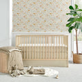 Cloud Muslin Crib Bed Set - Cacao and Beige Stars - 5 Piece Set