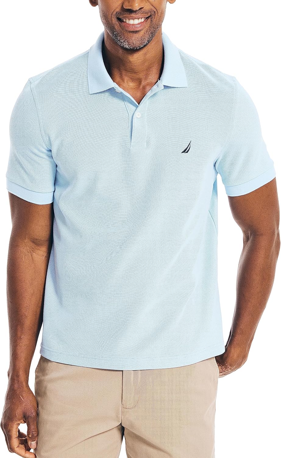 Nautica Men's Performance Pique Polo Shirt for Ultimate Comfort