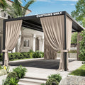 Universal Privacy Curtain for 12x20 Feet Gazebo Replacement Accessory