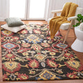 Blossom Collection Area Rug 6ft x 9ft - Charcoal & Multi