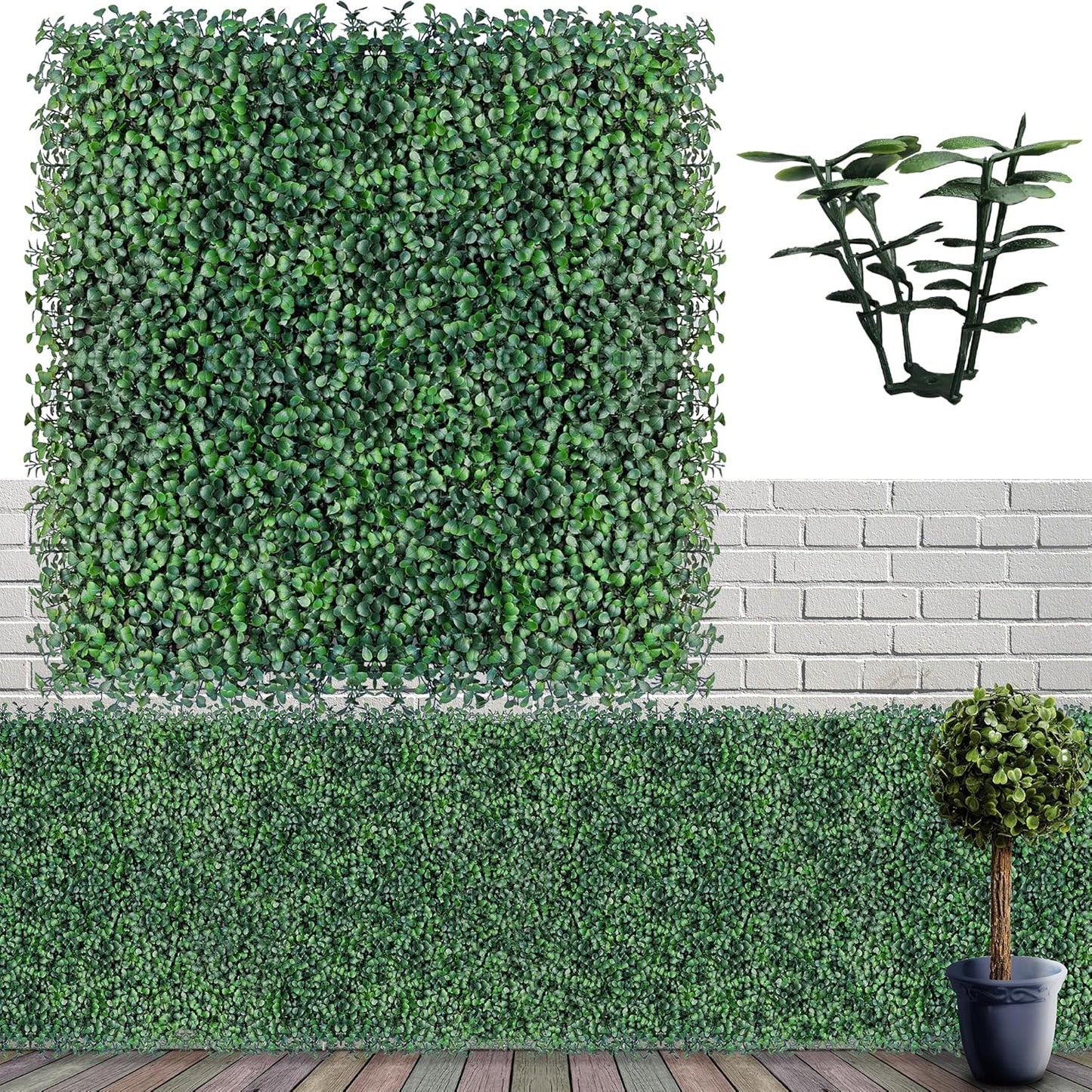 Artificial Boxwood Hedge Wall Panels for Indoor Outdoor Decor