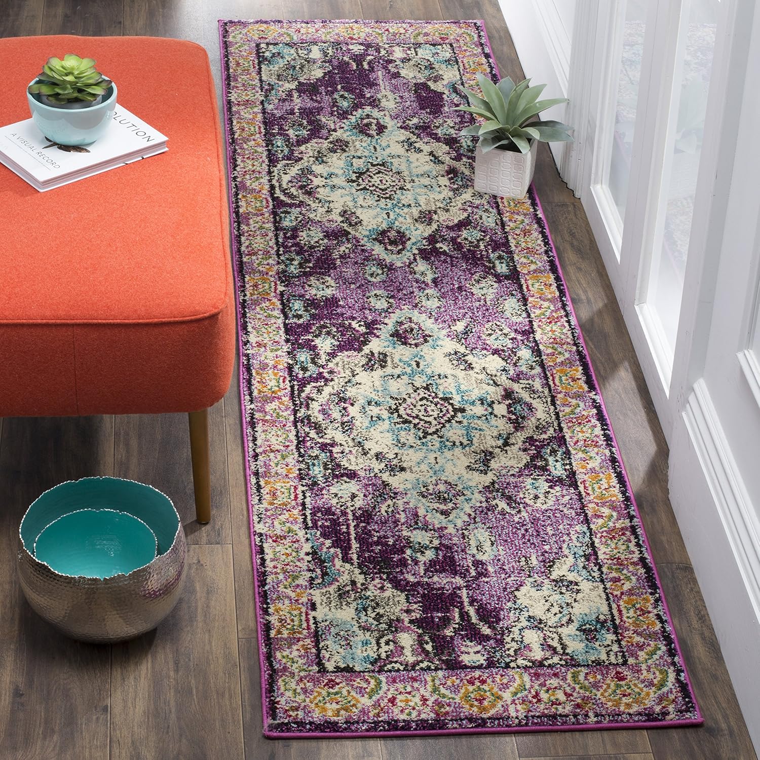 SAFAVIEH Monaco Collection Runner Rug - Boho Chic Design