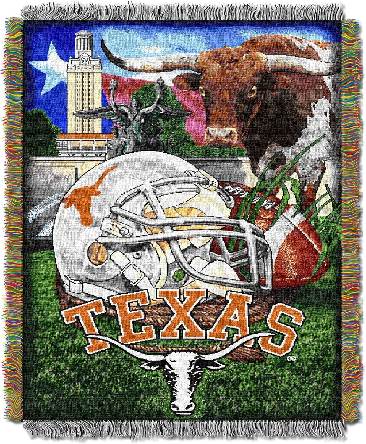 Officially Licensed NCAA Woven Tapestry Throw Blanket, 48x60