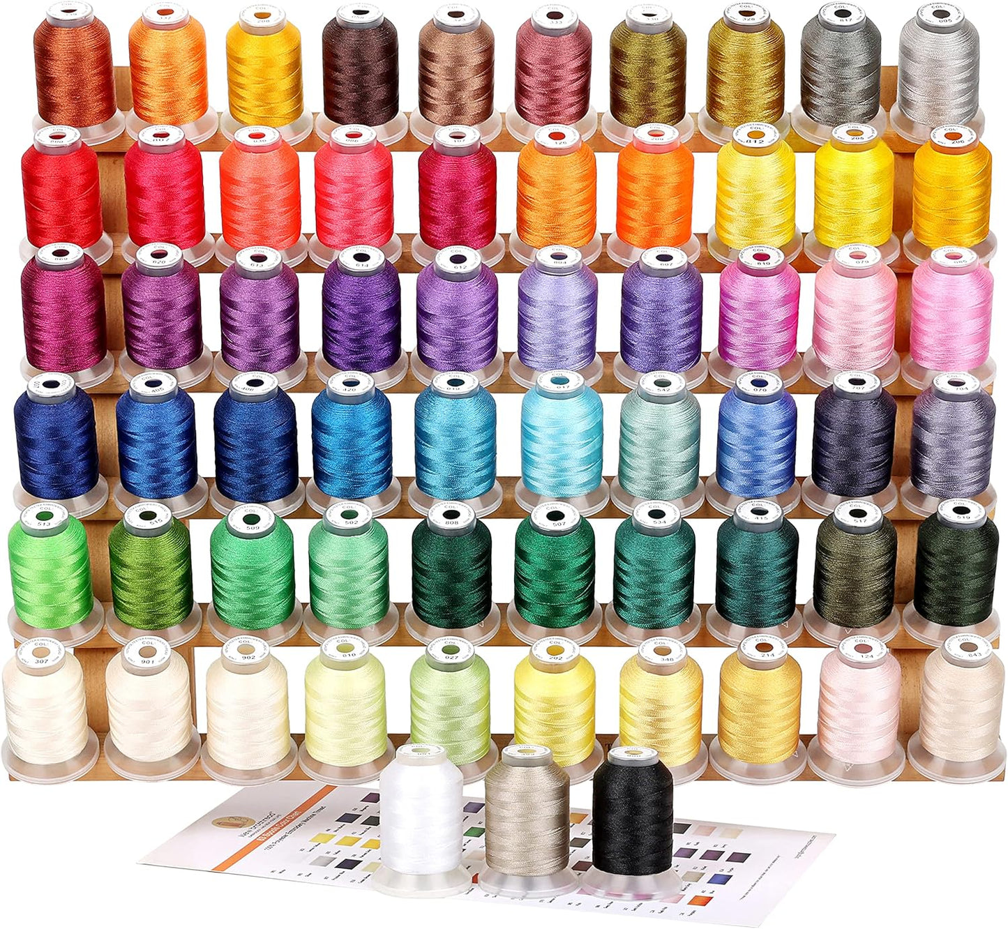Vibrant 63 Color Embroidery Thread Kit