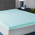 Cooling Gel-Infused Memory Foam Mattress Topper, 3 in - Cooling