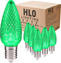 C9 Green Faceted LED Christmas Light Bulbs - Pack of 500