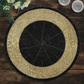 Decozen Round Beaded Gold Placemats Set of 12 for Christmas