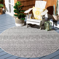 Courtyard 4 ft Round Outdoor Rug - Durable Waterproof Patio Pick