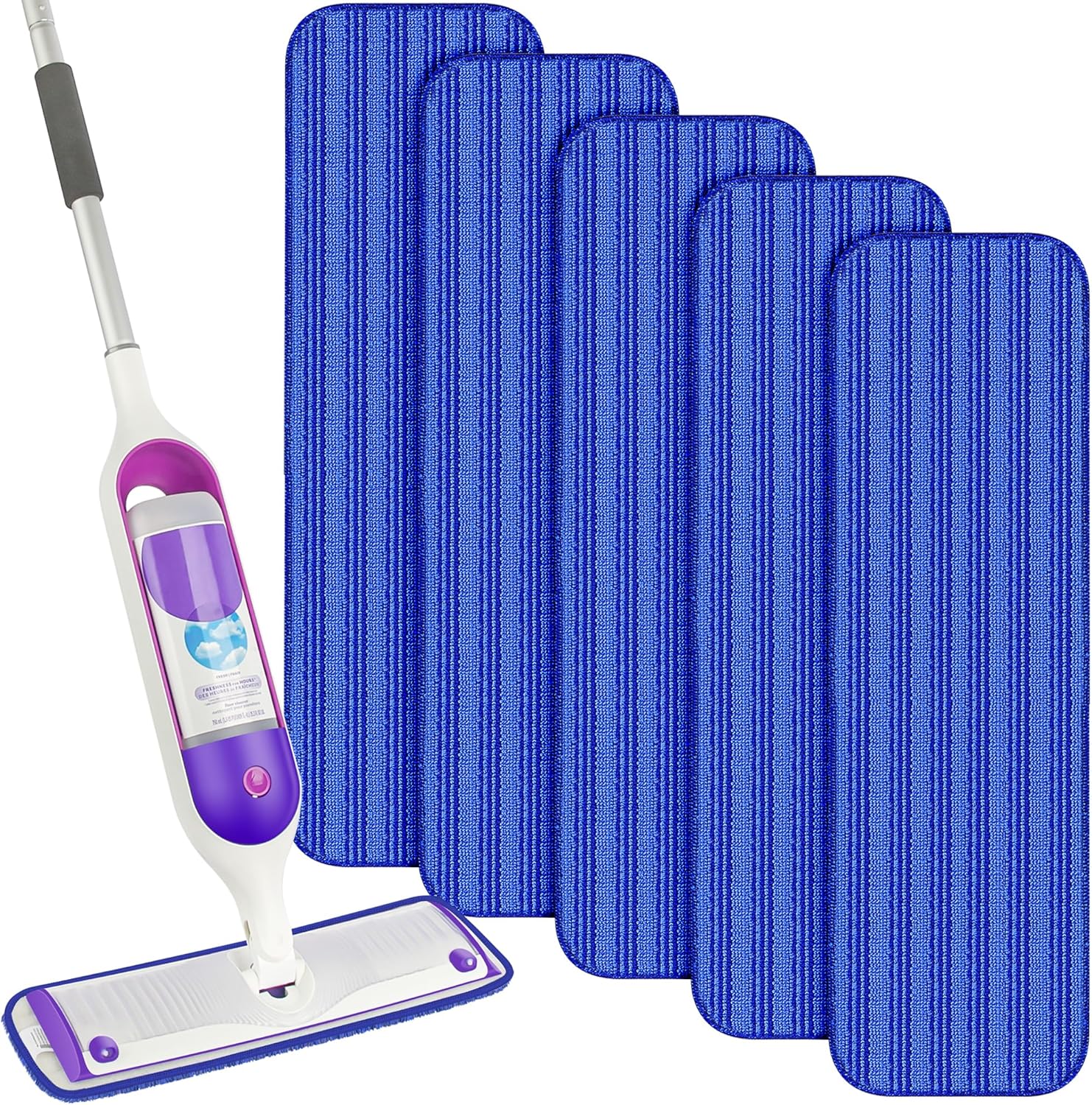 Washable Microfiber Mop Pads 5 Pack - MANGOTIME