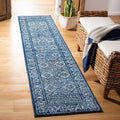 SAFAVIEH Tulum Runner Rug 2 ft x 9 ft - Navy & Ivory Boho Distressed