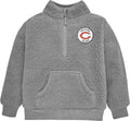 Gray Sherpa 1/4 Zip Baby NFL Top - Warm Team Patch