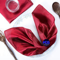 MDS Christmas Table Napkins in Satin for Upscale Holiday Meals