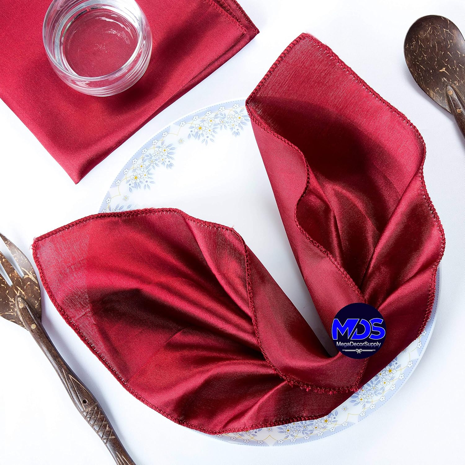 MDS Christmas Satin Cloth Napkins for Elegant Holiday Dining