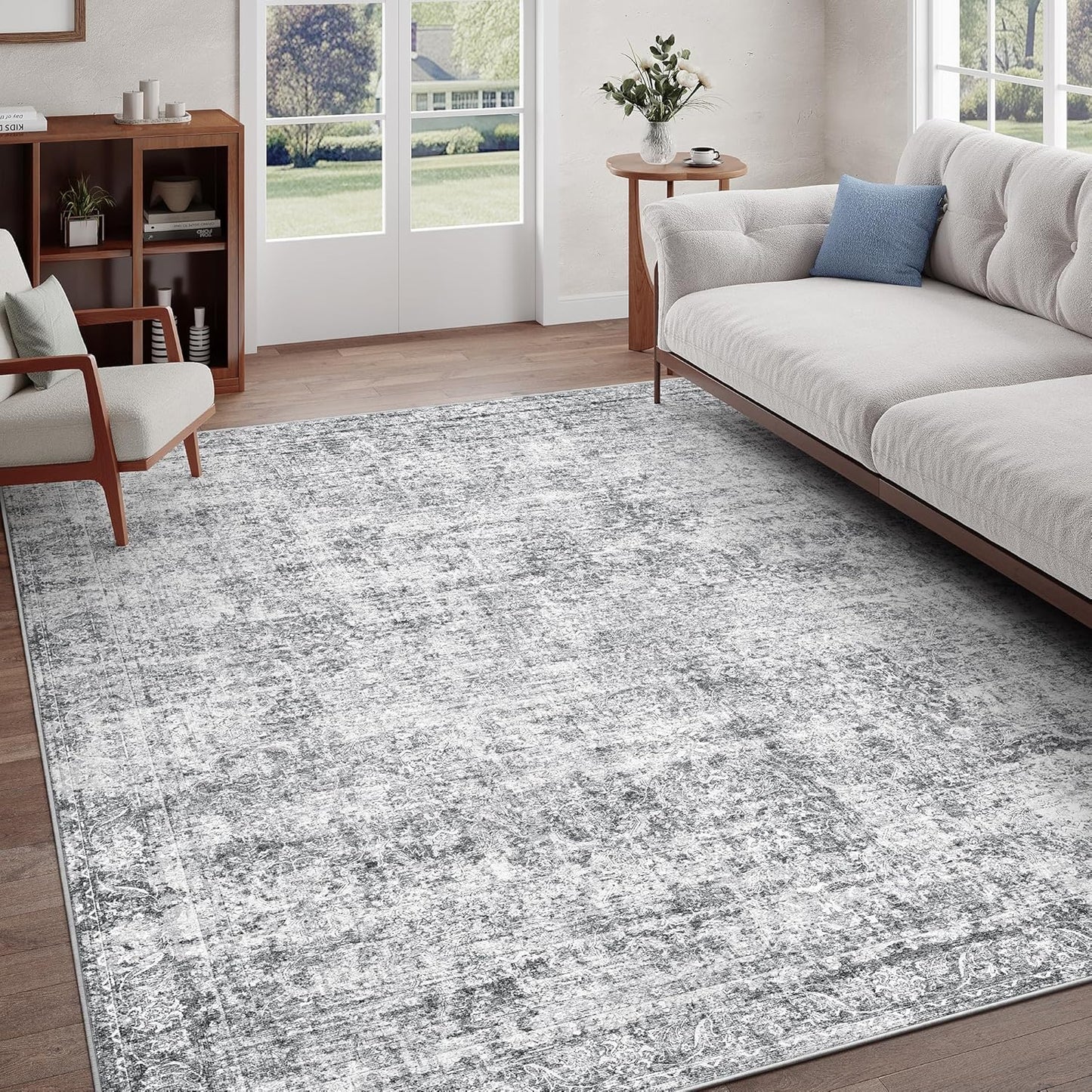 Rugland 8x10 Area Rugs - Stain Resistant Vintage Tribal Design
