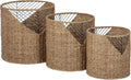 Stone & Beam Modern Round Seagrass Storage Basket Set - Pack of 3