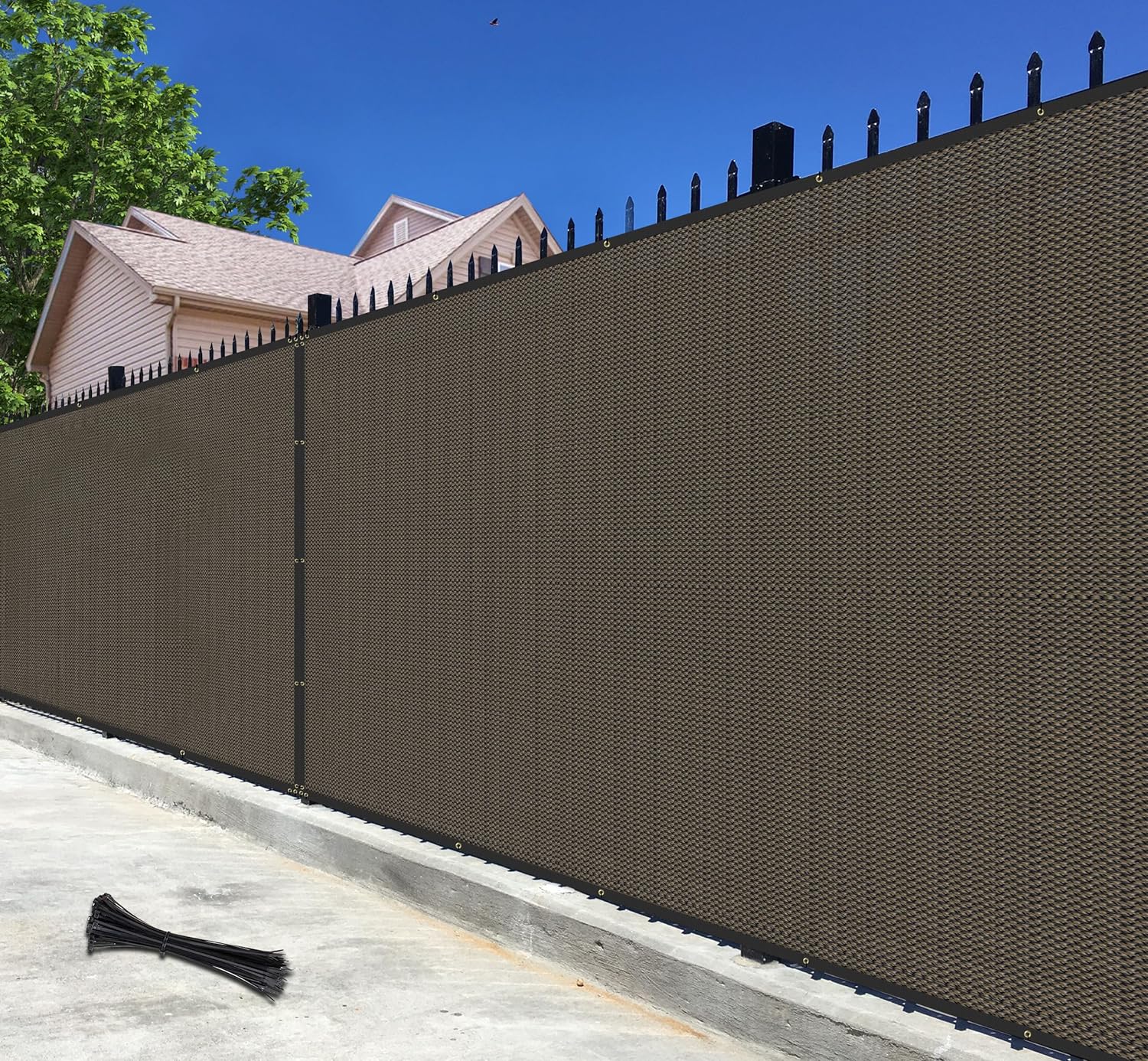 Ultimate Privacy Solution: Bynbbur 4' x 25' Brown Fence Screen