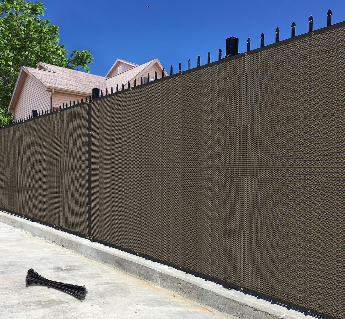 6ft x 40ft Brown Privacy Fence Screen Net for Outdoor Spaces