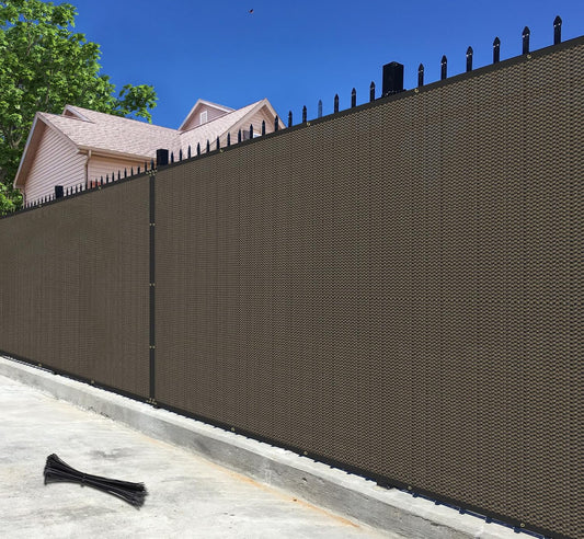 6ft x 30ft Brown Privacy Fence Screen for Outdoor Spaces