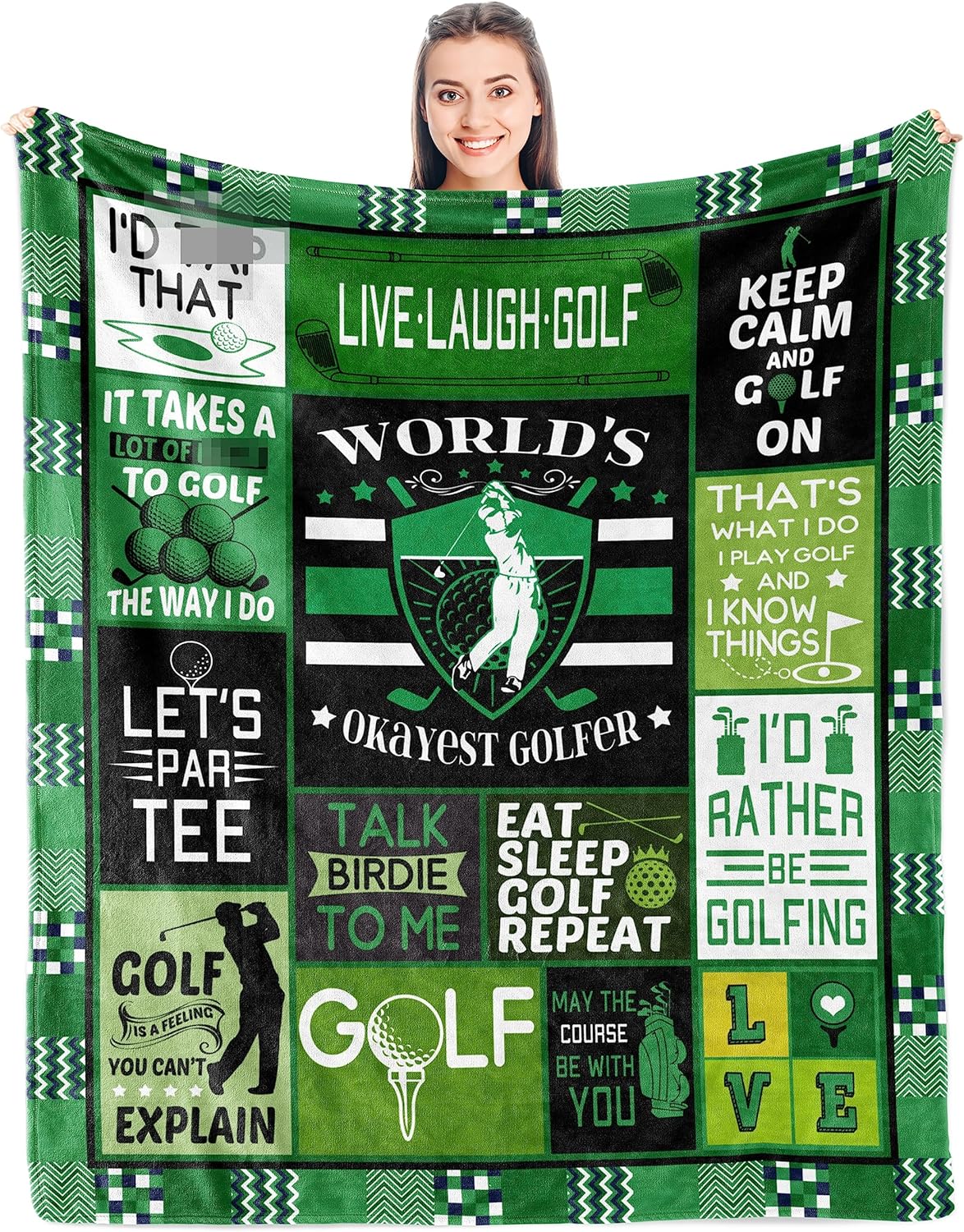 Golf Themed Blanket - Perfect Gift for Golf Lovers!