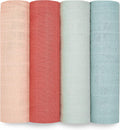aden + anais Boutique Organic Swaddle Blanket 4-Pack - Soft Breathable