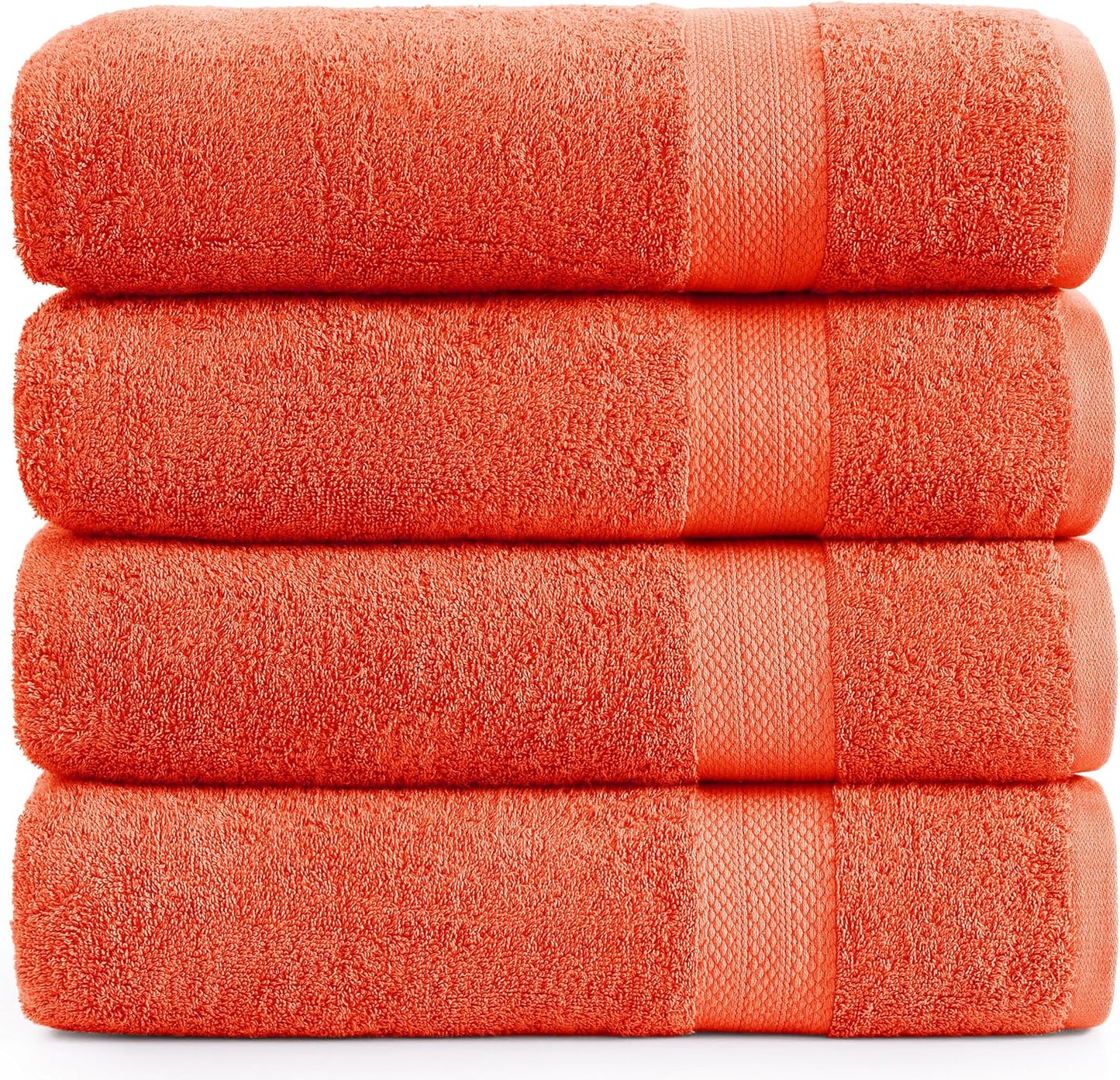 100% Cotton Bath Towels Set - Soft, Absorbent & Quick Dry