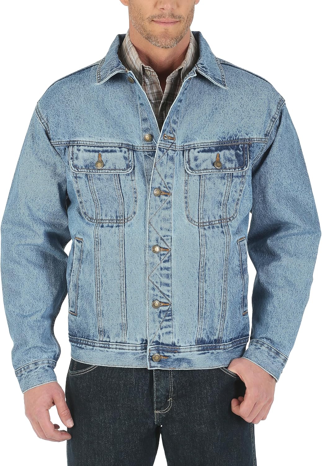 Wrangler Men's Unlined Denim Jacket for Classic Style and Comfort