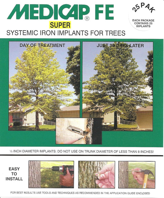 25-Pack FE SUPER Systemic Iron Tree Implants for Iron Chlorosis