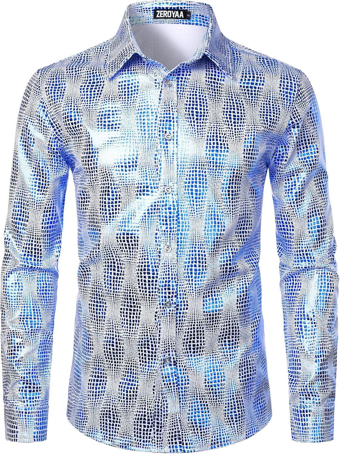 Luxury Paisley Dress Shirt for Men - Shiny Floral Button Down