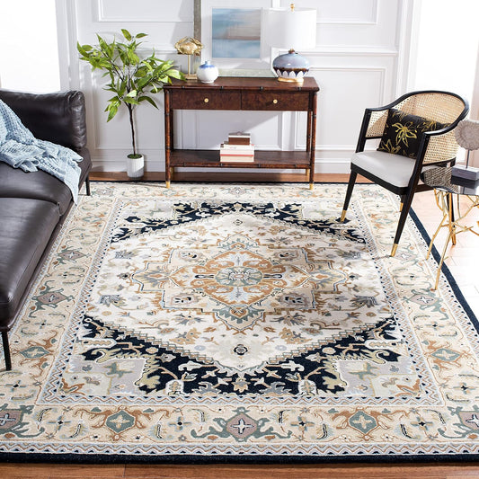 Handmade Traditional Oriental Wool Area Rug for Living Room