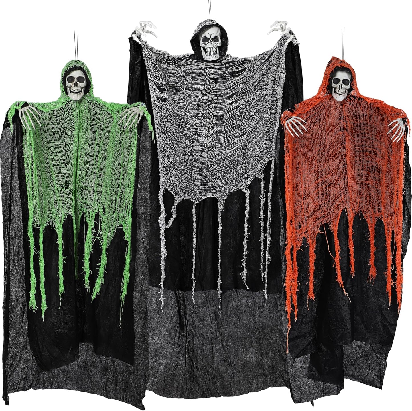 JOYIN 3 Pcs Halloween Hanging Grim Reapers for Spooky Decor