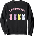 Funny Easter I Got Buns Marshmallow Candy Bunnies Women Sweatshirt
