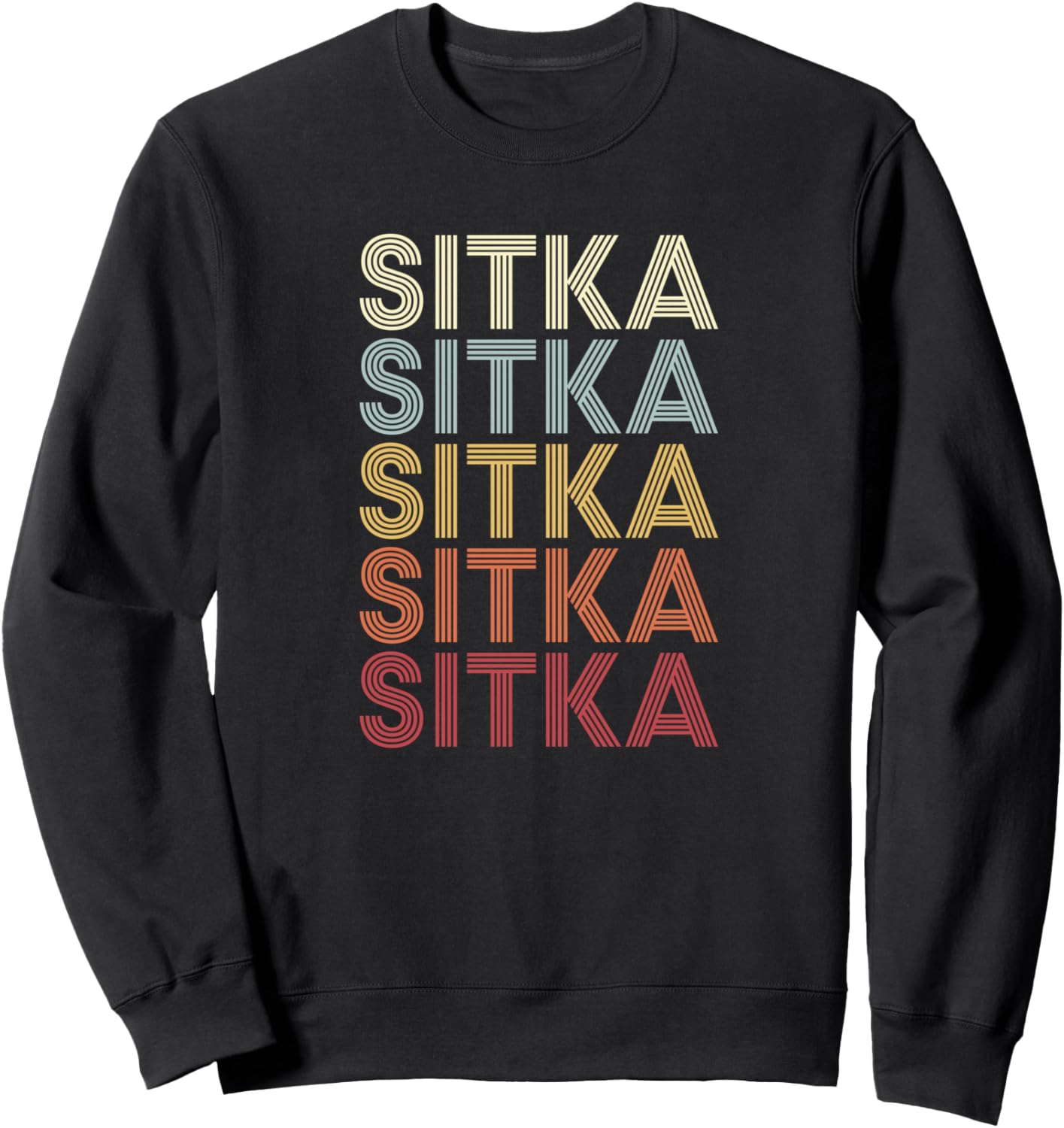 Cozy Text Sweatshirt: Vintage Sitka AK Style