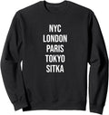 Funny Sitka AK Alaska Souvenir Sweatshirt - Modern Minimalist Fit