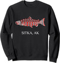 Sitka Alaska Salmon Fishermen Art Sweatshirt