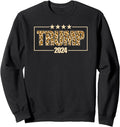 Unisex Trump Supporter Cheetah Print 2024 Sweatshirt - Black Small