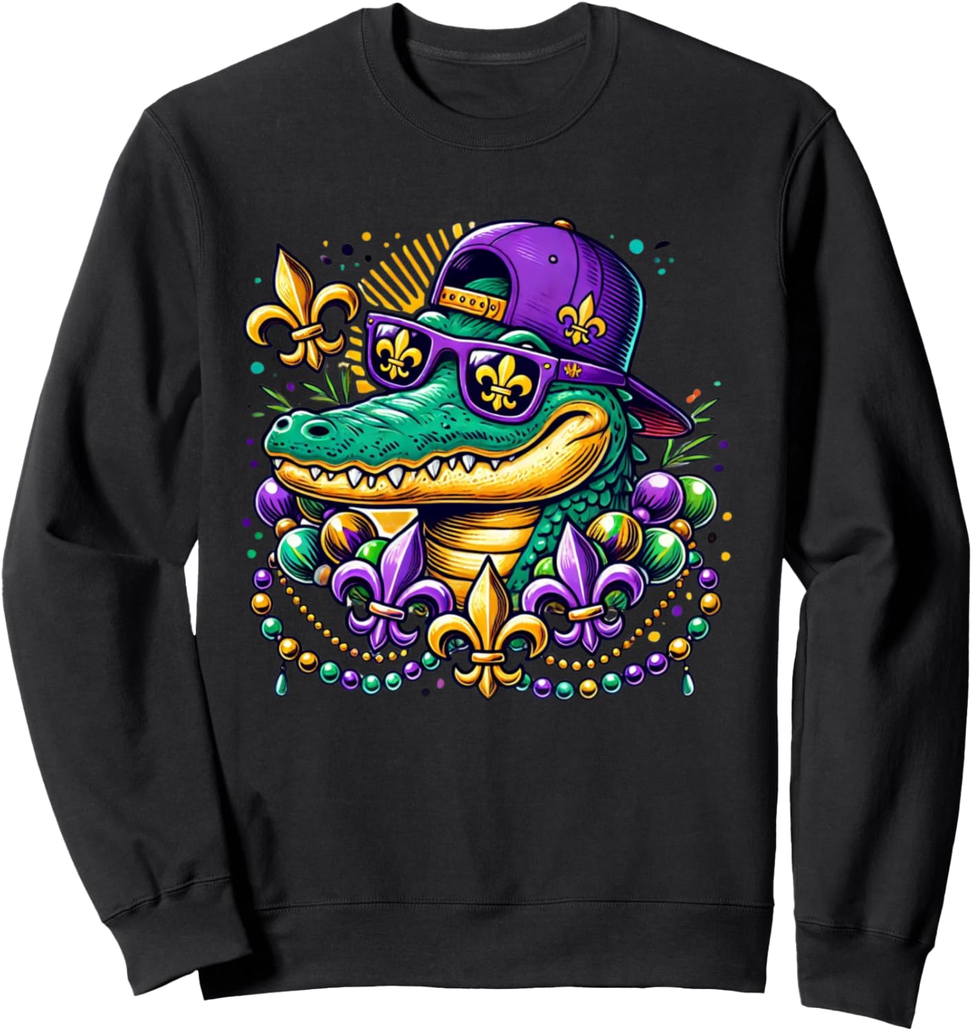 Mardi Gras Alligator Tee - Festive Gator Fun!