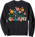 Vintage Groovy Floral Grammy Sweatshirt
