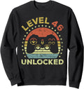 Gamer Level 46 Unlocked 46th Birthday Sweatshirt