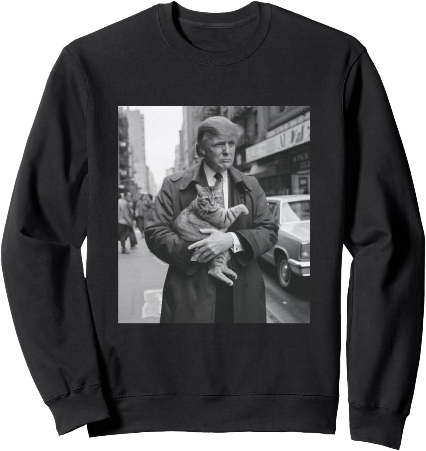 NYC Sweatshirt: Trump & Cat Humor