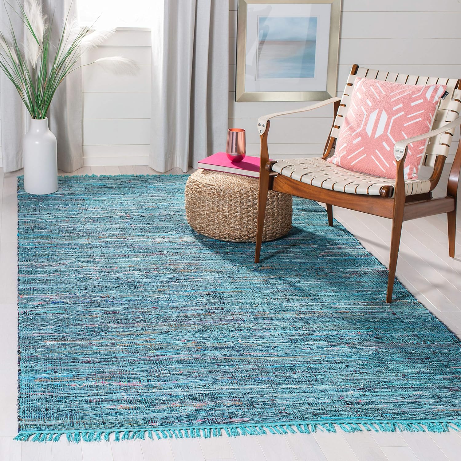 SAFAVIEH Rag Rug Collection Area Rug - Handmade Boho Stripe