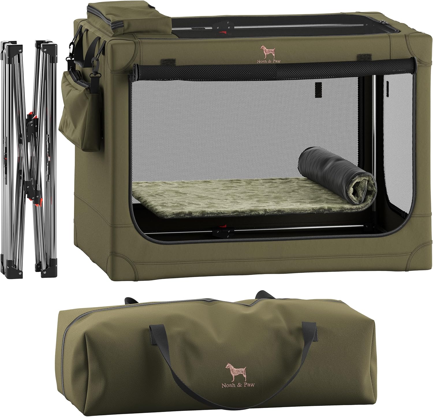 Collapsible Dog Crate 30 Inches for Large Medium Breeds