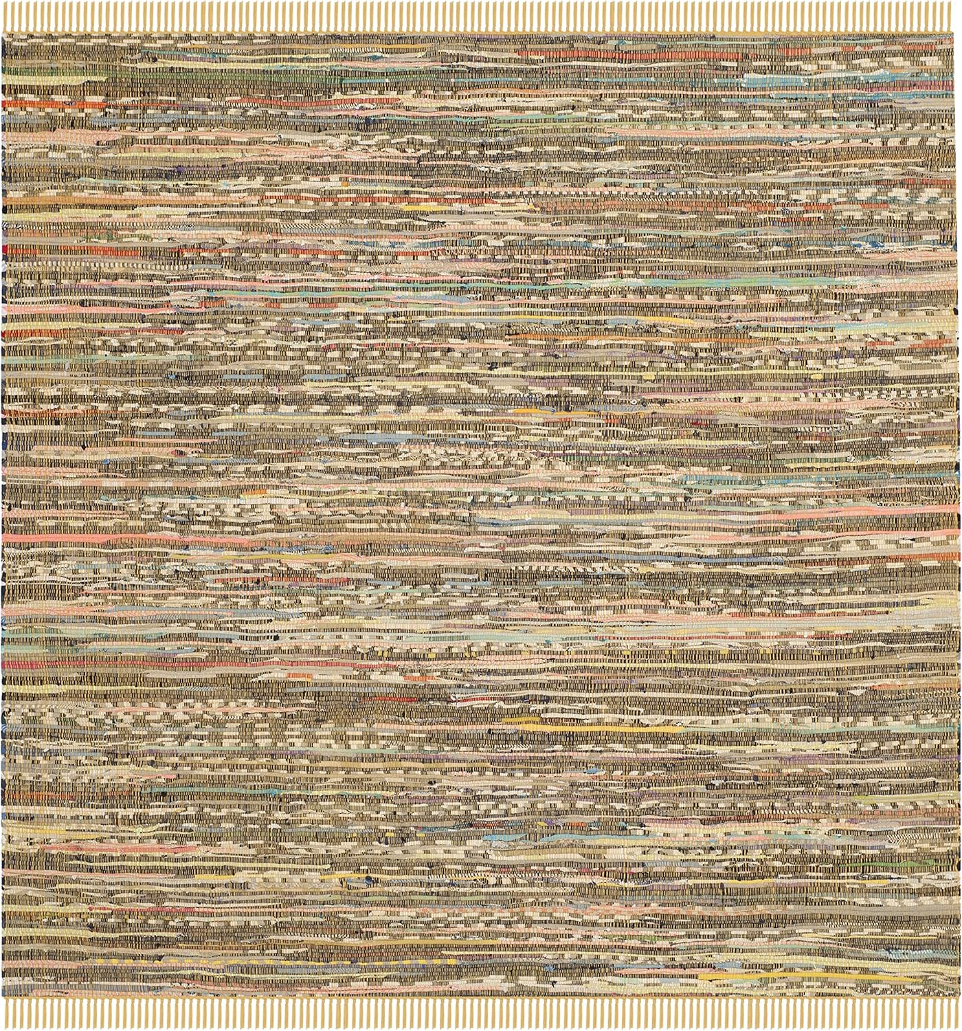 SAFAVIEH Rag Rug Collection Area Rug - Handmade Boho Stripe