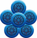 6 Pack Discraft Ultra-Star Ultimate Frisbees - Sparkle Blue