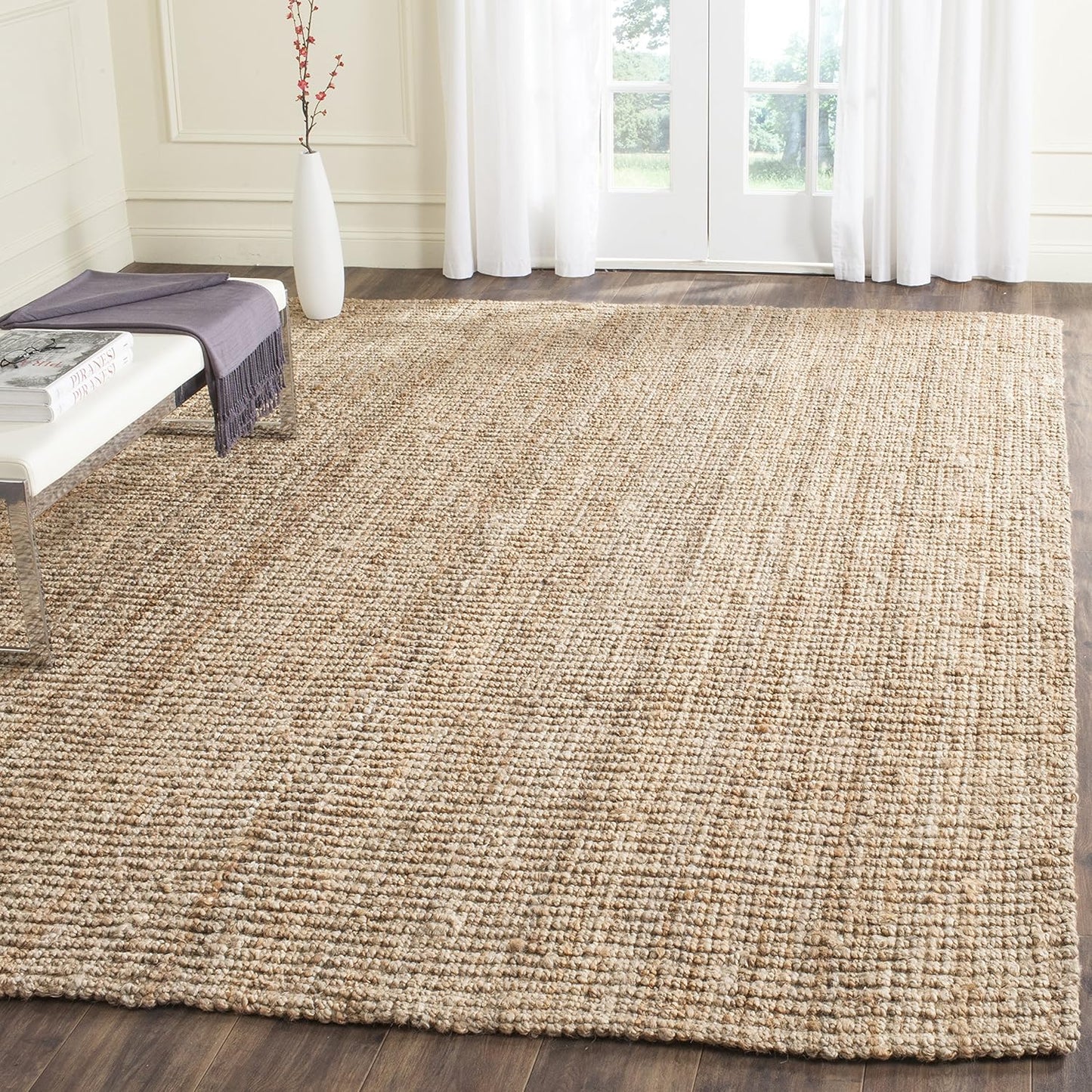 Handmade Jute Area Rug - Natural Fiber Collection by SAFAVIEH
