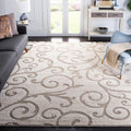 Florida Shag Area Rug 8 ft x 10 ft - Plush Scroll Design